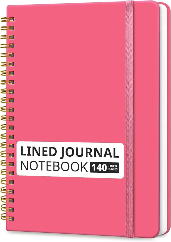 Taja Lined Spiral Journal Notebook by Taja