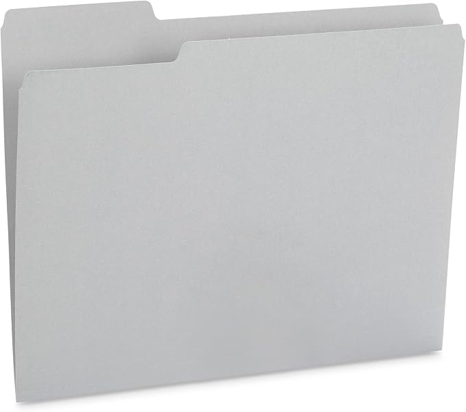 100 Blue Summit Supplies Gray File Folders Letter Size - Image 7