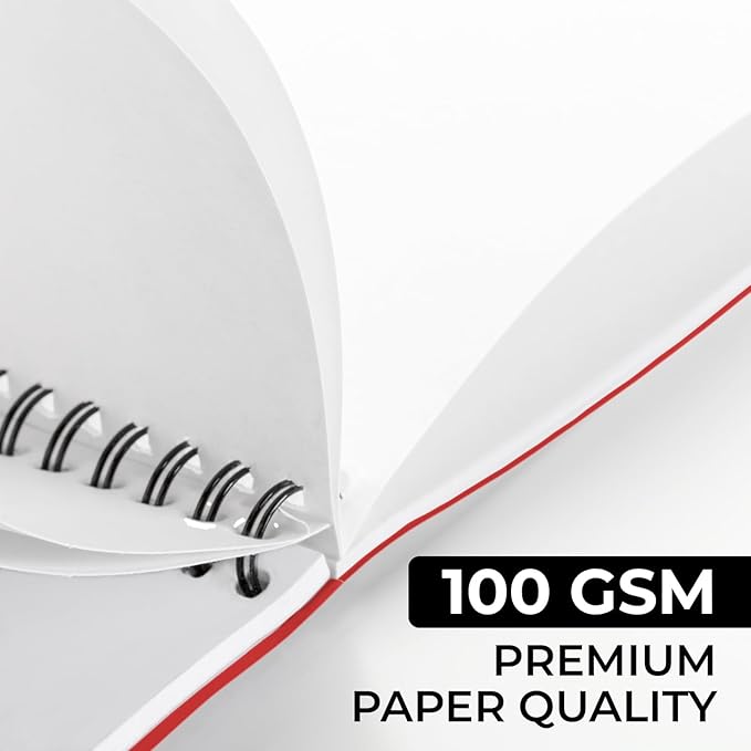 Blank Spiral Notebook, 48 Pack, 5.8 x 8.3, 120 Pages (60 Sheets), 100 GSM Unlined Drawing Notebooks, Assorted A5 Journals, No-Bleed, Sketching, Note Taking, Blank Journals for Office & School-DeskLoop Office