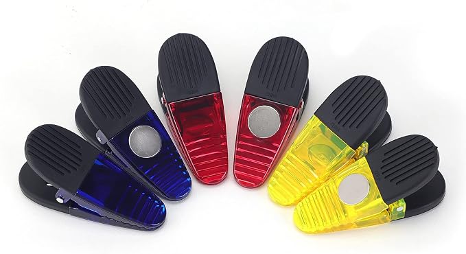 3-1/4" Length Plastic Refrigerator Magnet Clips Set - Image 2