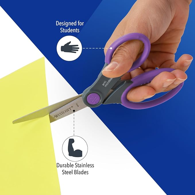 Westcott 12-Pack 6” Kids Scissors Scissors - Image 3