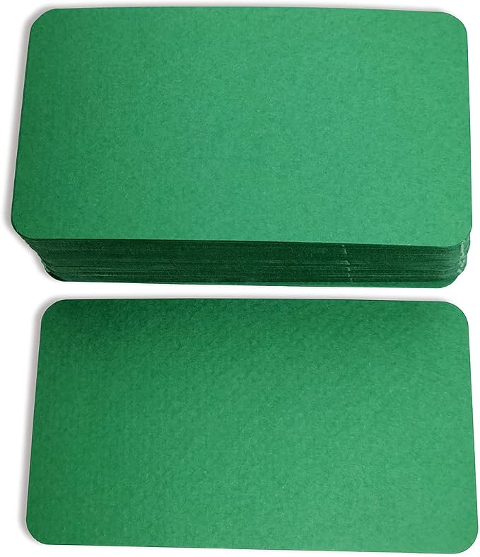 PPAPPAPPIYO 3.5x2 rounded corner index cards180gsm Thick Cardstock, Blank - Image 2