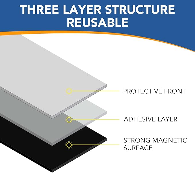 DIYMAG Magnetic Adhesive Sheets Photo Mat, 6 Pack Cuttable Magnets Flexible - Image 4