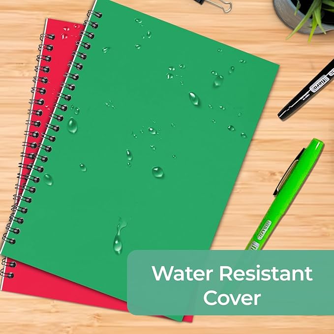 Blank Spiral Notebook, 12 Pack, 5.8 x 8.3, 120 Pages (60 Sheets), 100 GSM Unlined Drawing Notebooks, Assorted A5 Journals, No-Bleed, Sketching, Note Taking, Blank Journals for Office & School-DeskLoop Office