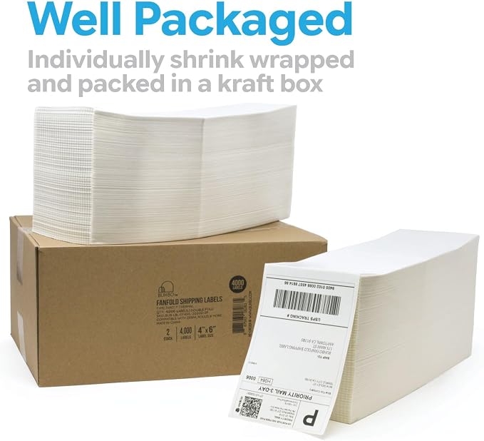 Buhbo 4 x 6 Direct Thermal Labels, Perforated and BPA Free, Compatible - Image 5