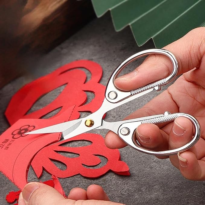 5" All Stainless Steel Office Scissors, Ultra Sharp Blade Shears, Sturdy Sharp - Image 3