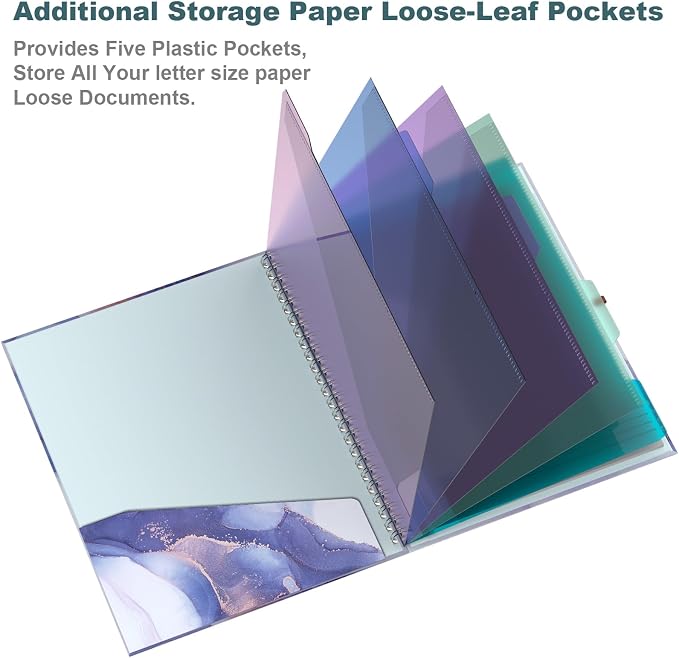 Hongri Clipboard Folio with Refillable Lined Notepad, 8.5 x 11 Folders with - Image 5