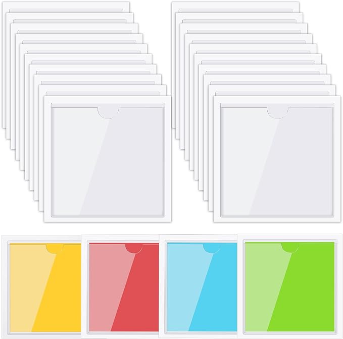 30 Pack Self-Adhesive Index Card Pockets by Chinco