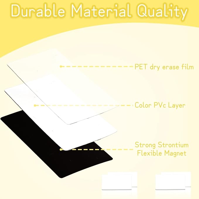 Dry Erase Magnets Blank Lables, 30 Pack Reusable Magnetic Labels - Image 3