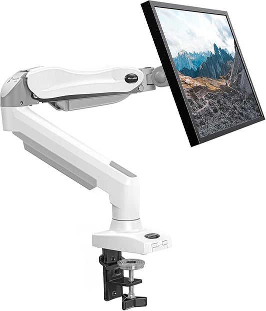 HUANUO Single Monitor Mount, 13 to 32 Inch Gas Spring Monitor Arm, Adjustable Stand, Vesa Mount with Clamp and Grommet Base - Fits 4.4 to 19.8lbs LCD Computer Monitors-DeskLoop Office