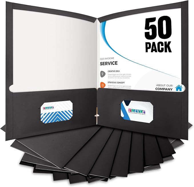 BIBRADAA® 50 Black Folders by BIBRADAA