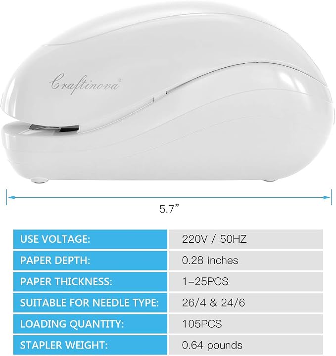 Electric Stapler, Including 2000 Staples and 1 Staple Remover, Suitable - Image 3