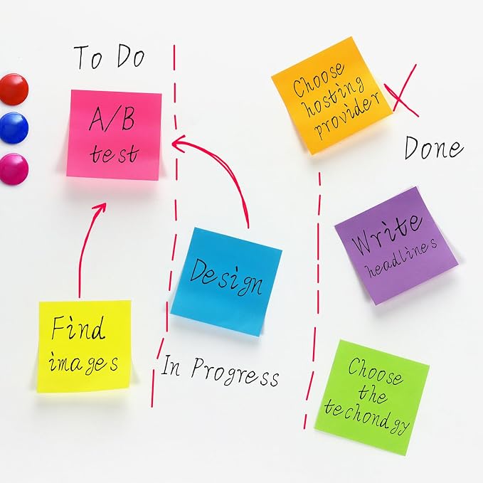 Early Buy Sticky Notes 6 Bright Color 12 Pads Self-Stick Notes 3 in x 3 in - Image 5