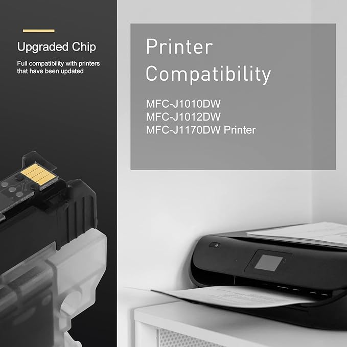 LC401XL Compatible Ink Cartridges Replacement for Brother Ink Cartridges LC401 Black to Use with Brother MFC-J1010DW MFC-J1012DW MFC-J1170DW Printer (2Black)-DeskLoop Office