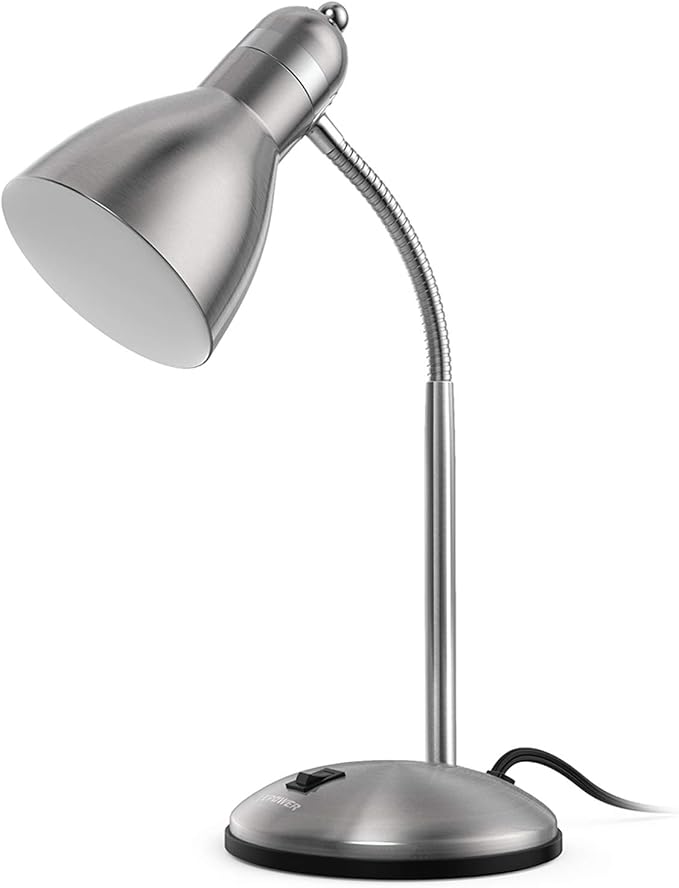 LEPOWER Metal Desk Lamp, Adjustable Goose Neck Table Lamp, Eye-Caring Study by LEPOWER