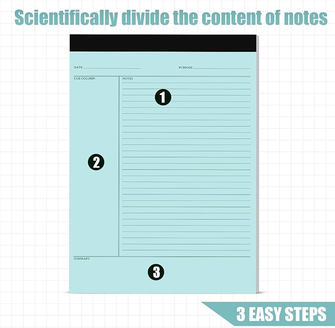 PerKoop 8 Pcs Writing Note Pads Notes System 8.5 x 11 Inches College Ruled - Image 2