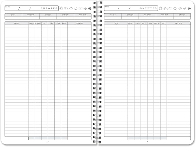 BookFactory Daily Sales Log Book/Notebook/Small Business Sales Log Book/Sales - Image 2