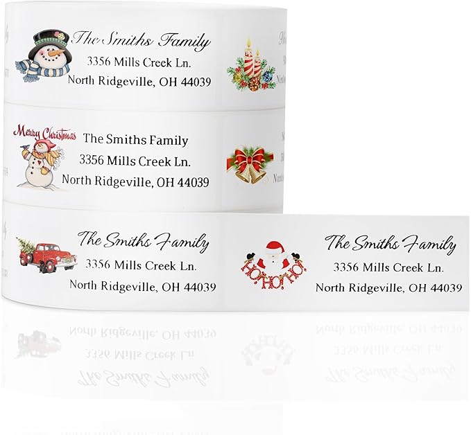 Address Labels Christmas Personalized Return Address Labels Personalized Custom by Unknown