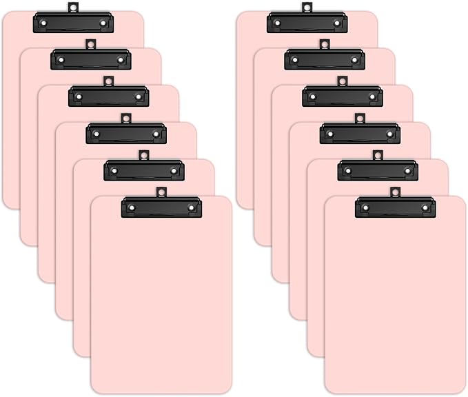 Zoenley A4 Plastic Clipboard Set of 12, 8.5 x 11 Clip Board by Unknown