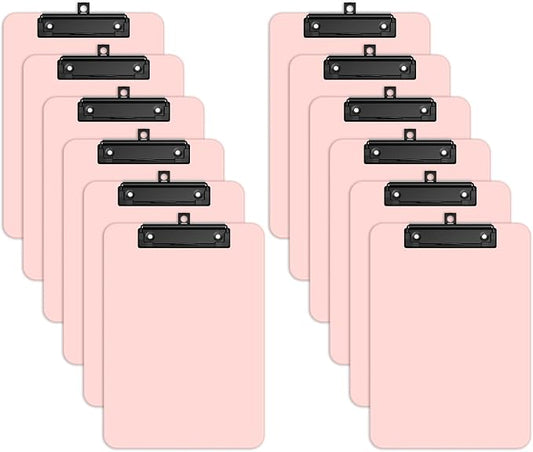 Zoenley A4 Plastic Clipboard Set of 12, 8.5 x 11 Clip Board by Unknown
