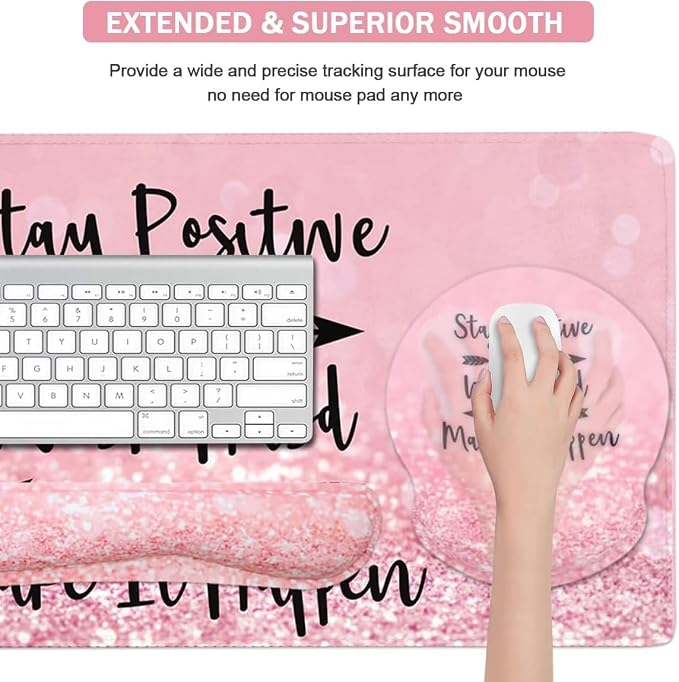 4-in-1 Gaming Mouse Pad Wrist Support Set，Desk Pad + Mouse Pad - Image 5