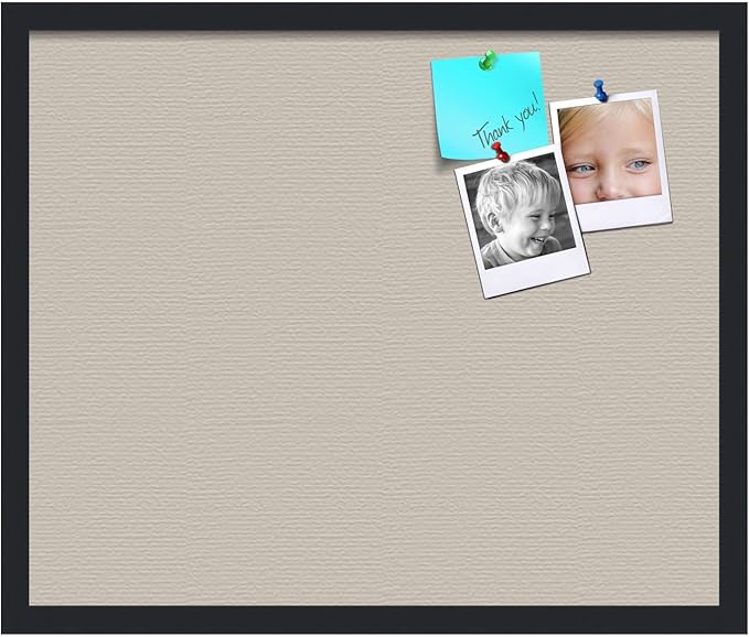 PinPix 24x20 Inch Cork Bulletin Board. This Decorative Framed Pin Board Comes with Desert Pastel Design and a Satin Black Frame. Ideal for Home Office Decor or Message Board (PinPix-1815)-DeskLoop Office