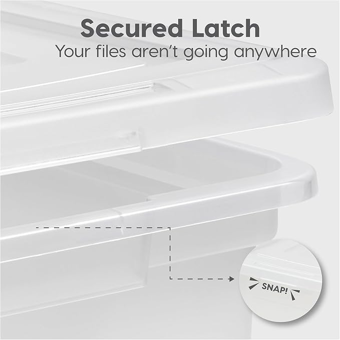 IRIS USA File Box, Plastic File Organizer - Image 6