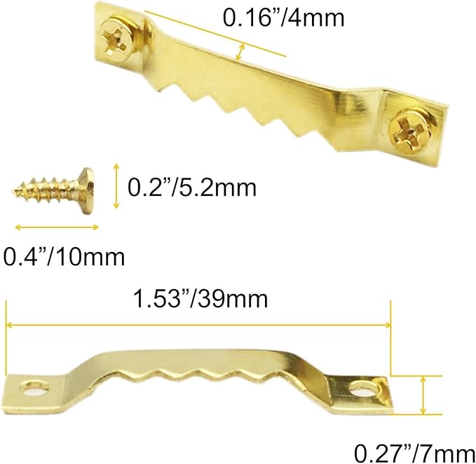 100 Pack Gold Small Sawtooth Picture Hangers Steel Picture Hangers Picture Frames Hangers with Screws Picture Hang Solutions, for Hanging Clock Paintings Artwork Picture Frame Hook Photos(Gold)-DeskLoop Office