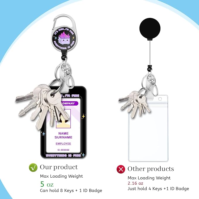 Hancynir Lanyards for Id Badges, Dumpster on Fire Badge Holder - Image 5