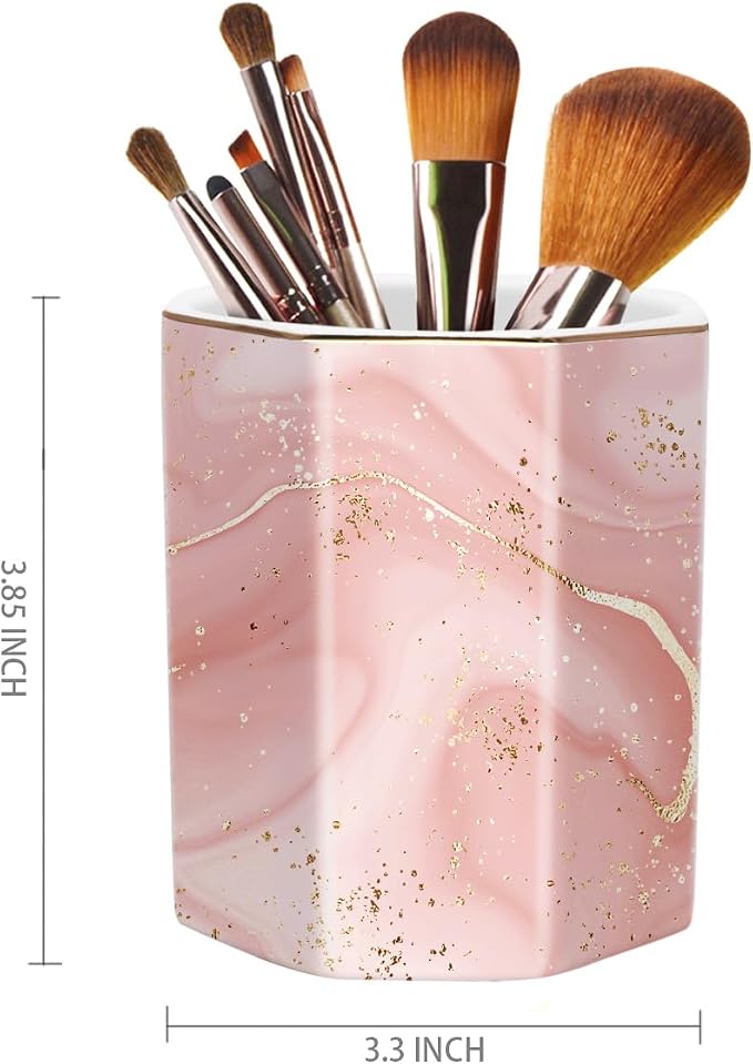 Cute Pen Holder for Desk, Ceramic Pencil Holder, Pen Cup Marker Holder Makeup - Image 2