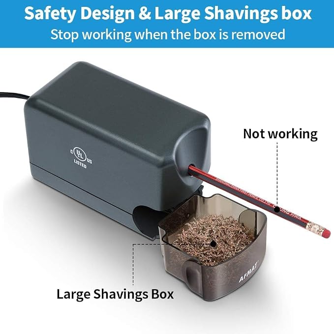 AFMAT 3 Pack Electric Pencil Sharpener, Heavy Duty Pencil Sharpener - Image 6
