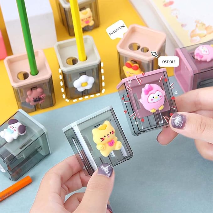 2PCS Pencil Sharpener 2PCS Pencil Sharpener, Lip Liner Sharpener, sharpened - Image 4