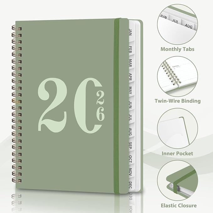 2026 Planner, Weekly and Monthly Calendar Agenda Book, Jan 2026 - Image 4