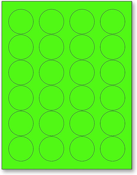 NextDayLabels - 8-1/2 x 11 Neon Color High Light Fluorescent Labels by NextDayLabels