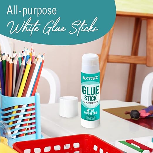 Glue Sticks Bulk Classroom, White Glue Sticks for Kids 24 Count, 0.75 Ounce, Washable All Purpose, for Kids, School and Home-DeskLoop Office