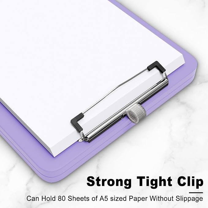 Hongri A5 Clipboard with Storage, Metal Retractable Pen Holder, 6 x 9'' Nursing - Image 4