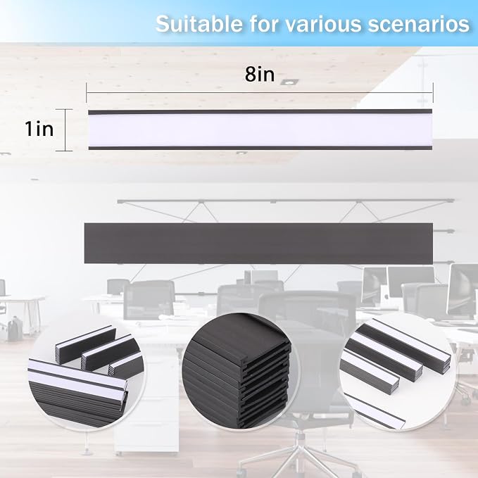 Magnetic Label Holders with Magnets Magnetic Data Card Holders with Clear - Image 2