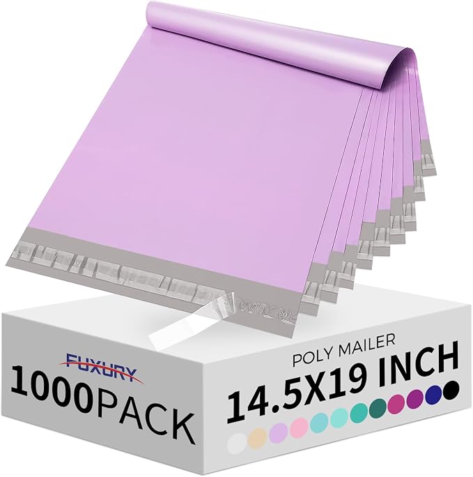 Fuxury Poly Mailers 14.5x19 Inch 1000 Pack, Bulk Shipping Bags by Fuxury