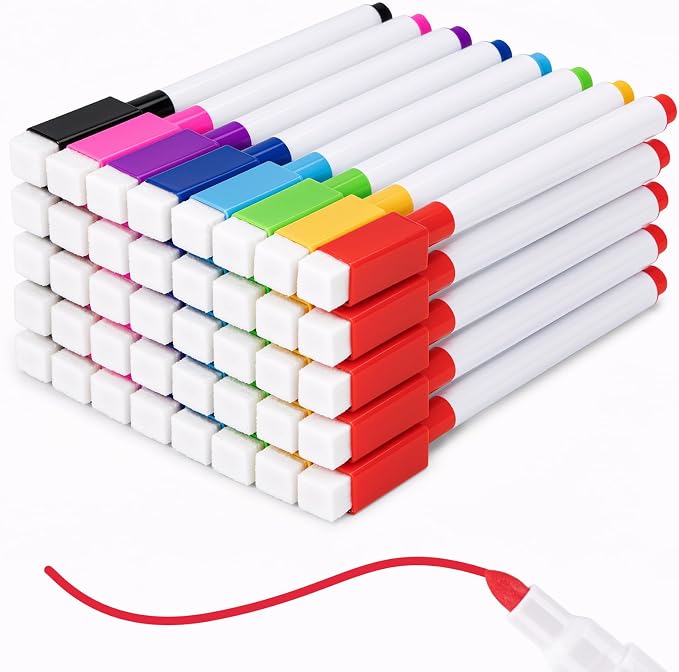 40 Pcs Colorful Magnetic Dry Erase Markers by JEFURE