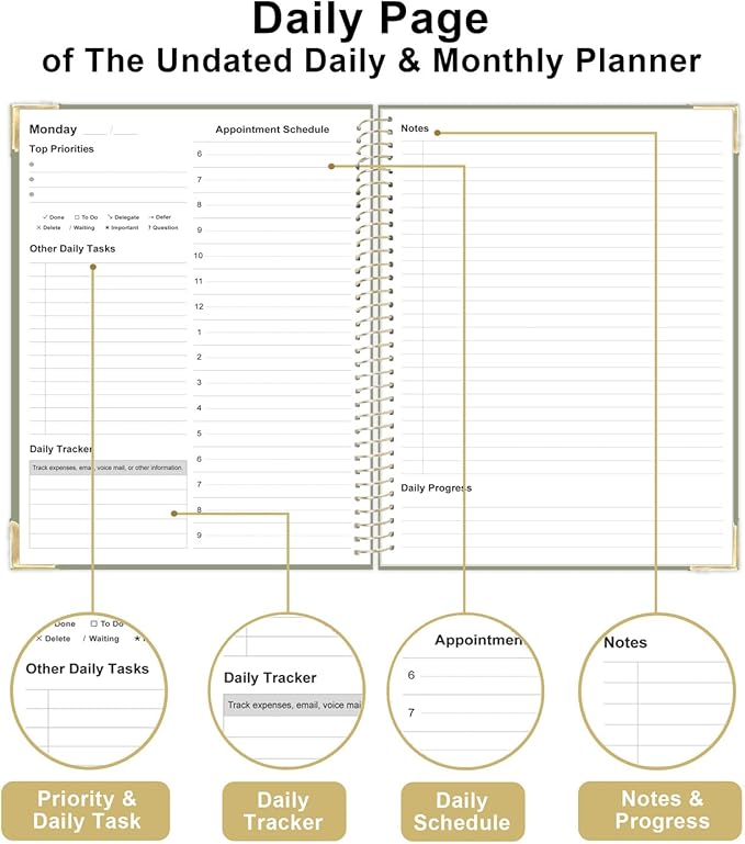 Undated Daily Planner 8.5"x11" - Image 4