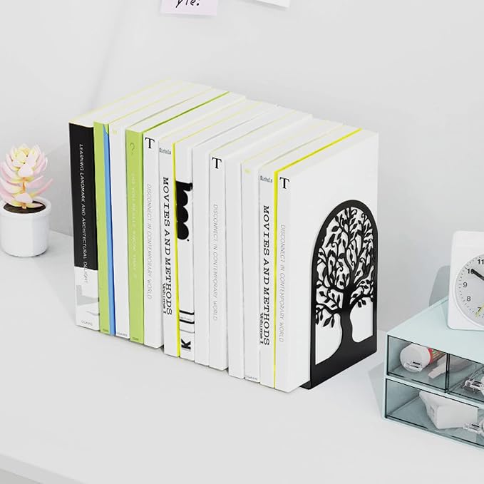 HappyHapi Book Ends, Metal Bookends - Image 5