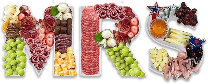 MRS Engagement fillable Cardboard Letters Wedding Party Charcuterie Board Food by ShengHeHomeDecoration