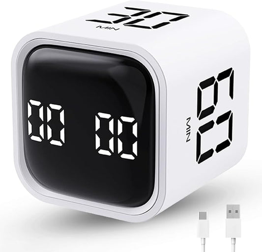Productivity Timer Flip Gravity Sensor Cube Timer Countdown & Countup, Mute & by LUCKYTIME
