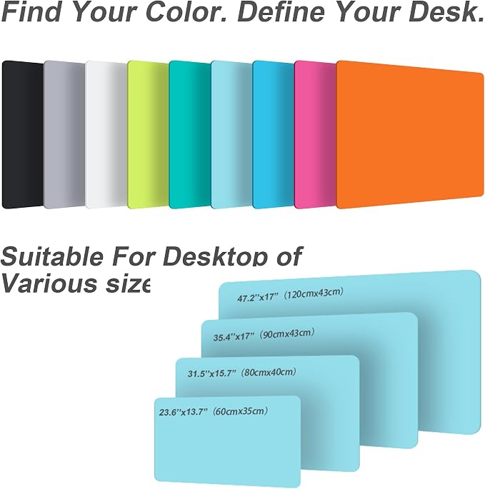 Leather Desk Pad Protector, Non-Slip Desk Pad, on-Slip PU Leather Large Mouse - Image 2