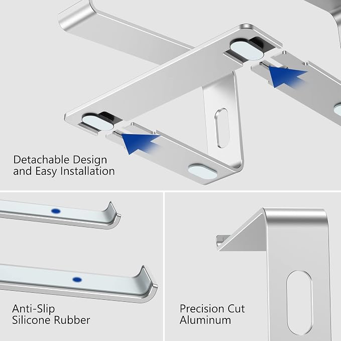 BESIGN LS03 Aluminum Laptop Stand, Ergonomic Detachable Computer Stand - Image 5