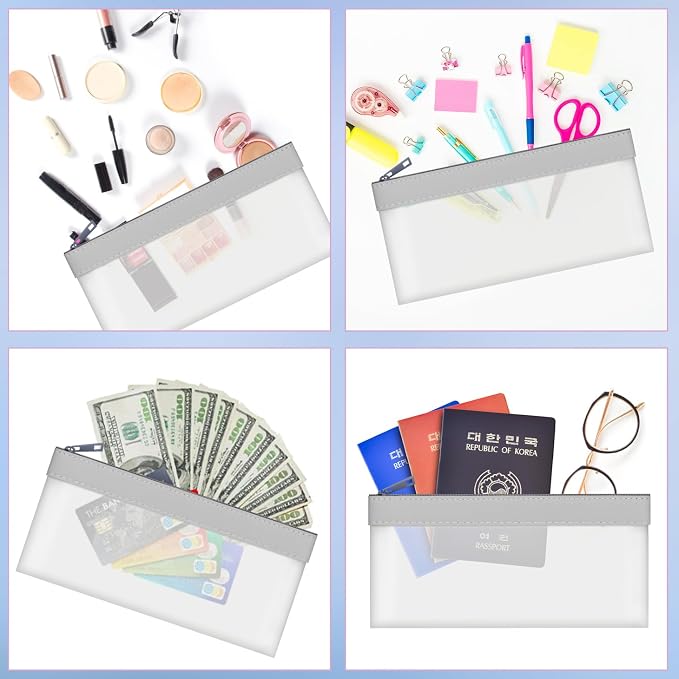 4 Pieces Money Bags With Zipper, Cash Bag, 7.6 x 3.7 inch Money Pouch, Bank Bag - Image 6