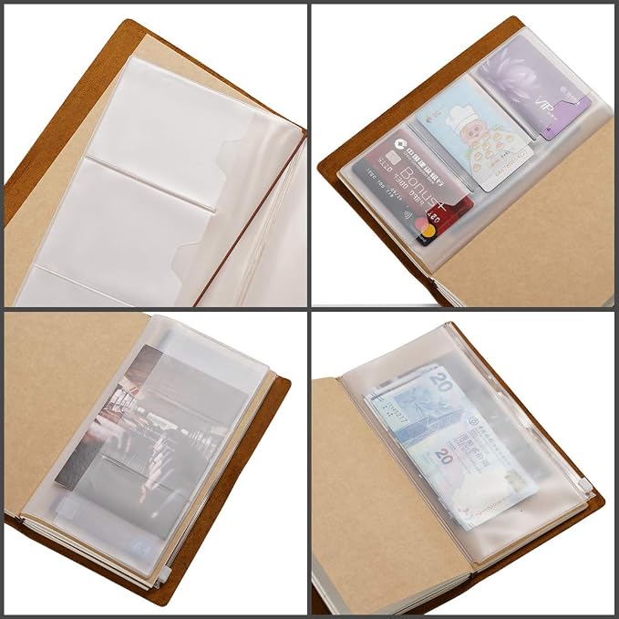 Moterm Kraft File Folder + Zipper PVC Pouch Travelers Journal Refills Pack | - Image 7