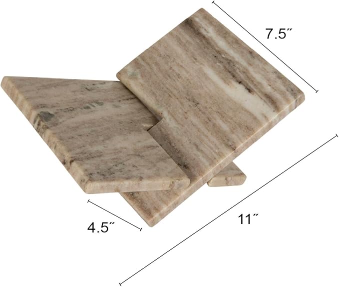 Bloomingville Decorative Marble Book Holder, Coastal Sands - Image 2