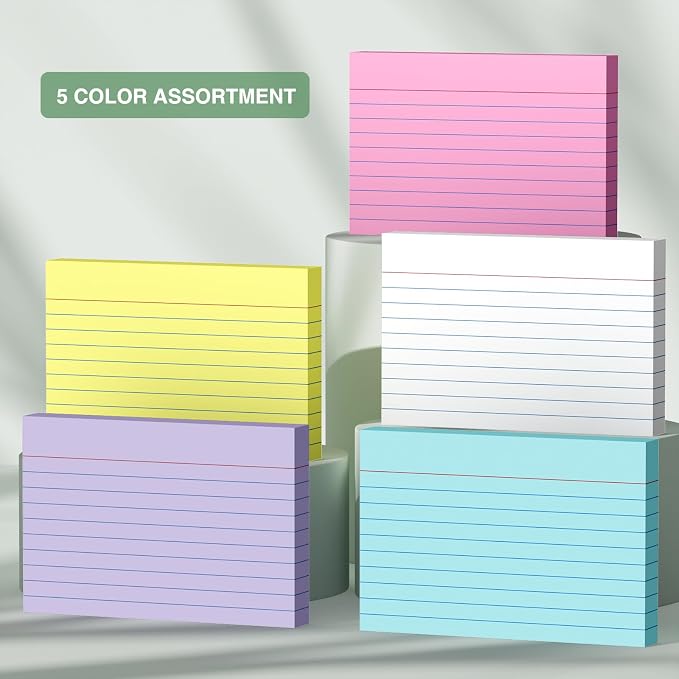 200 Count Colored Index Cards 4x6 Inch, Flash Cards, Note Taking - Image 6