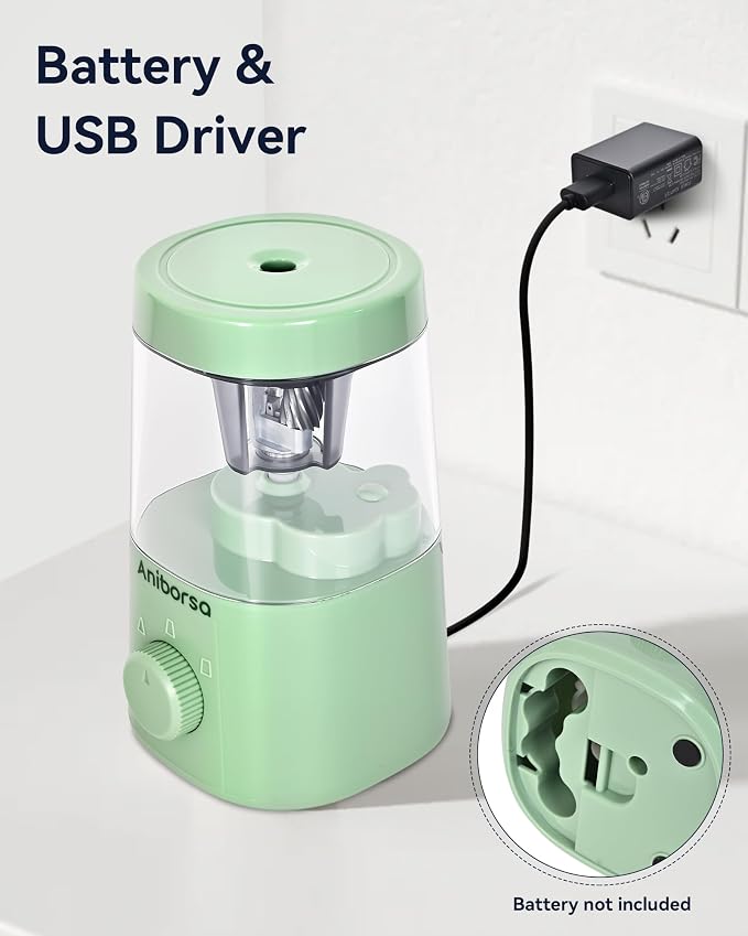 Electric Pencil Sharpener, Helical Blade Automatic Pencil Sharpener, - Image 3